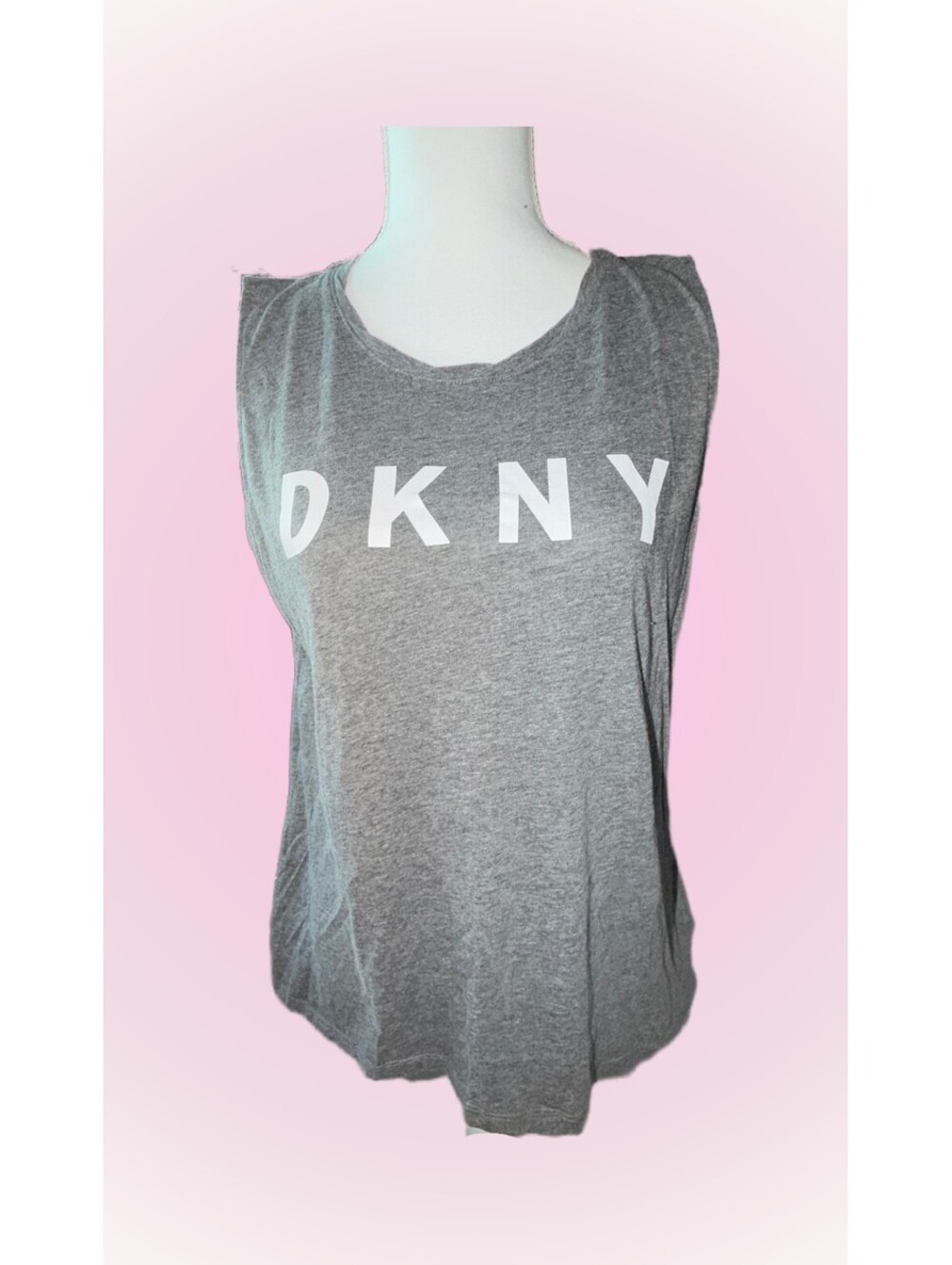 Womens Size XL Extra Large Gray Sleeveless Active Wear Tank Top by DKNY